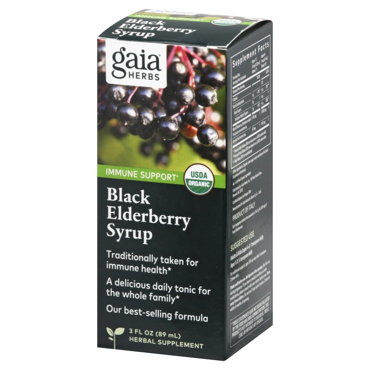 slide 3 of 9, Gaia Herbs Black Elderberry Syrup, 3 fl oz