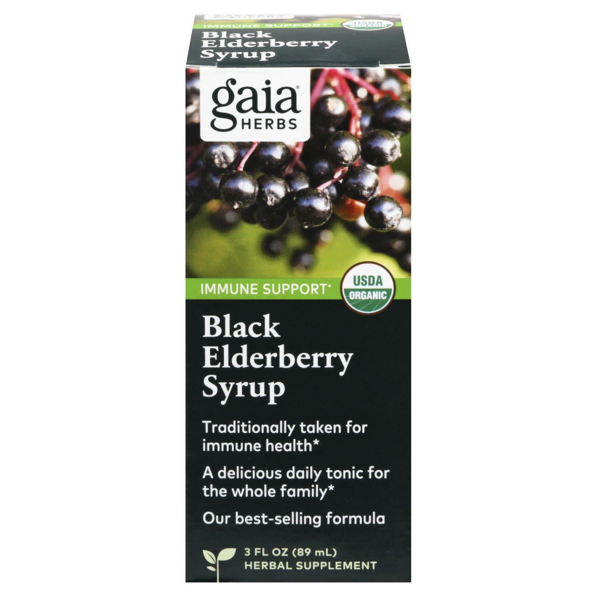 slide 1 of 9, Gaia Herbs Black Elderberry Syrup, 3 fl oz