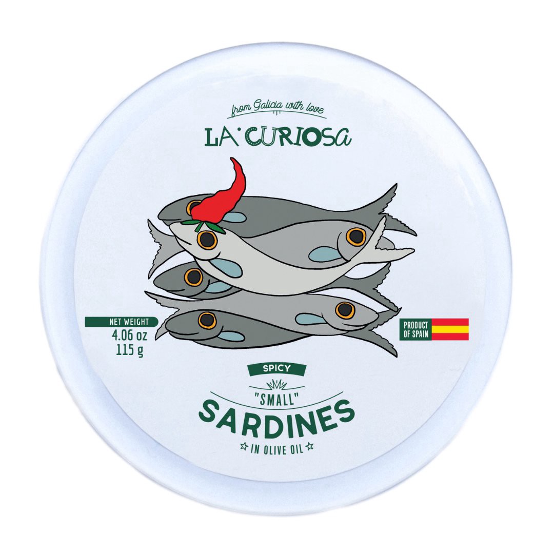 slide 1 of 1, La Curiosa Spicy Sardines, 4.06 oz