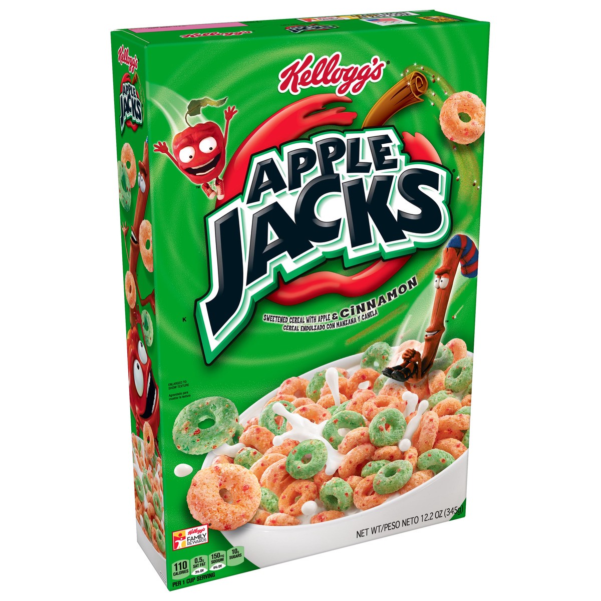 slide 2 of 10, Apple Jacks Breakfast Cereal - Kellogg's, 12.2 oz