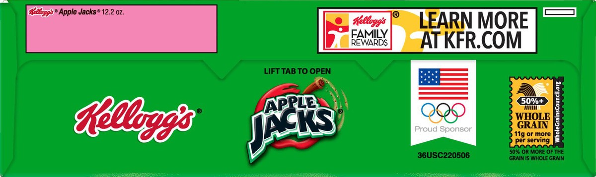 slide 5 of 10, Apple Jacks Breakfast Cereal - Kellogg's, 12.2 oz