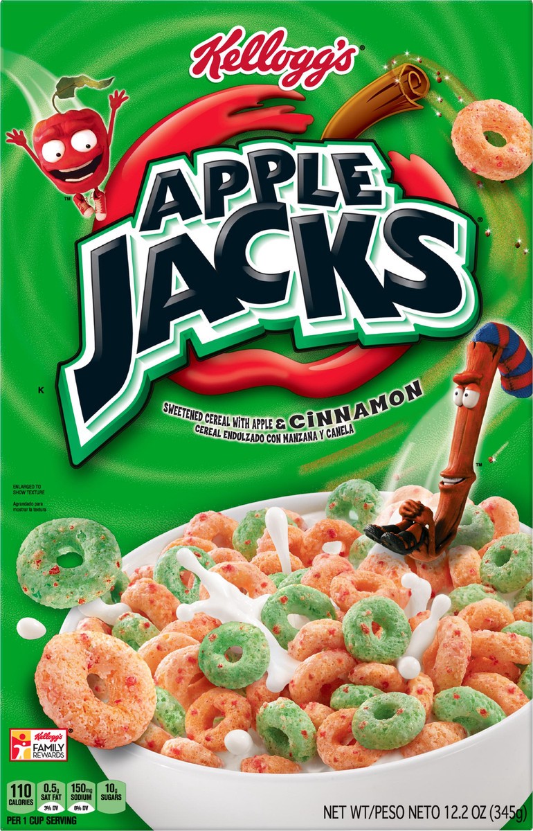 slide 8 of 10, Apple Jacks Breakfast Cereal - Kellogg's, 12.2 oz