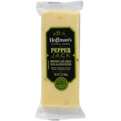 Hoffman's Pepper Jack Natural Cheese Block, 7 oz Wrapper