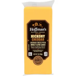 HOFFMANS Hoffman's Smoky Hickory Yellow Cheddar Cheese With Smoke Flavor Added, 7 Oz Block
