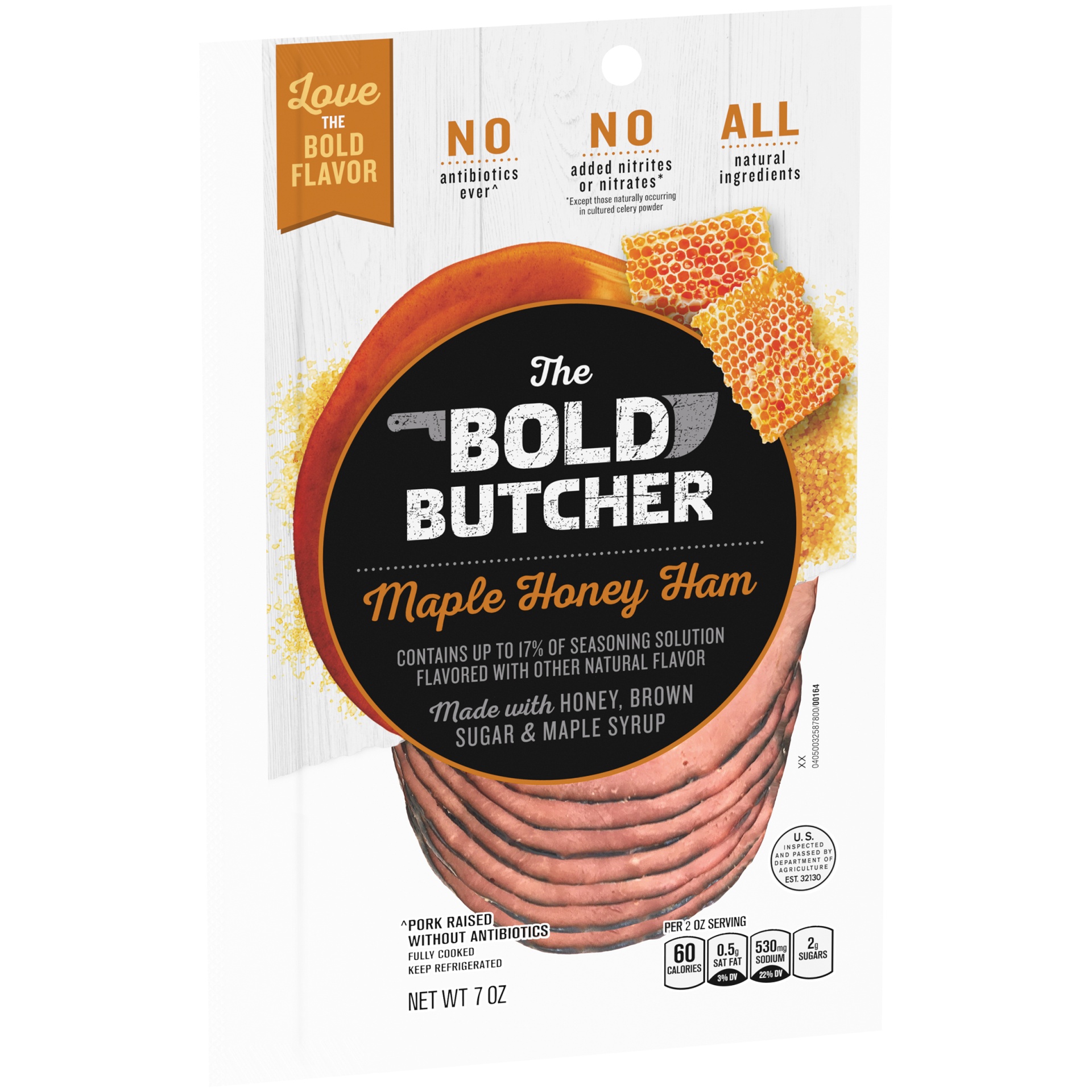 slide 2 of 6, The Bold Butcher Maple Honey Sliced Ham Pack, 7 oz