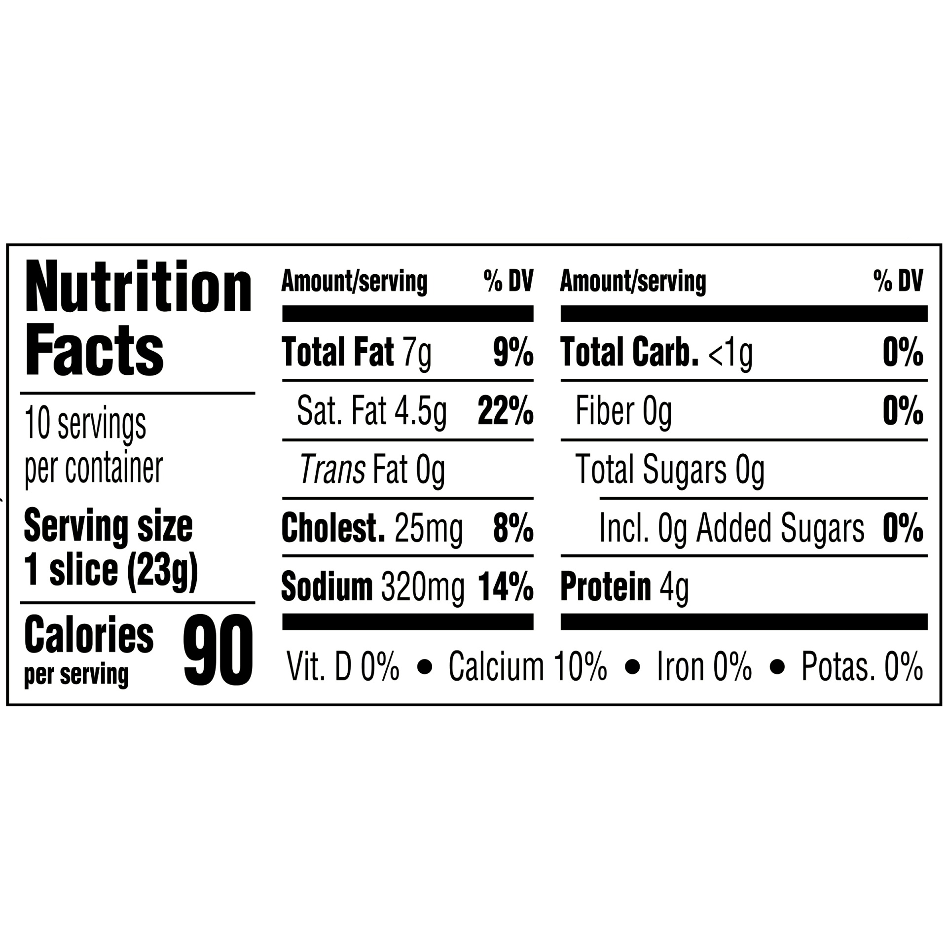 Hoffman's Super Sharp Pasteurized Yellow Cheddar Cheese Slices Pack 8