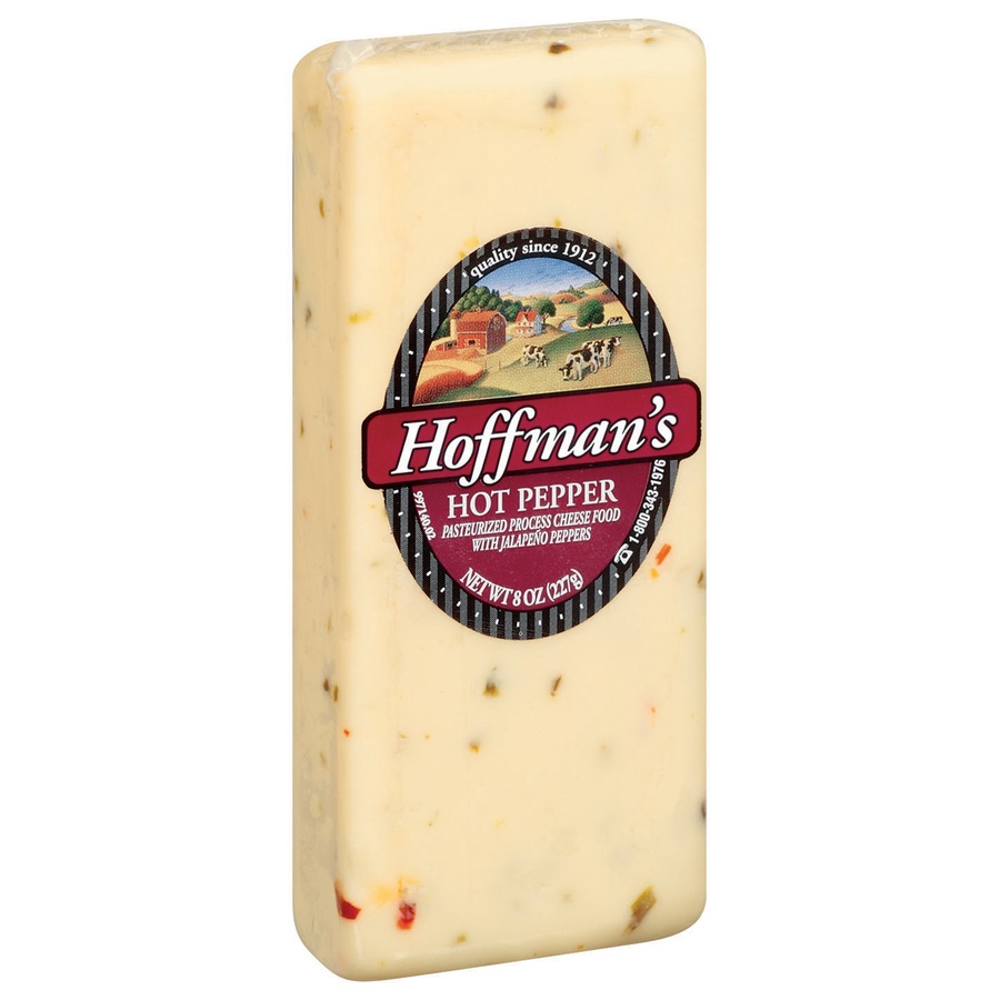 slide 2 of 3, Hoffman's Hot Pepper Cheese Brick, 8 oz