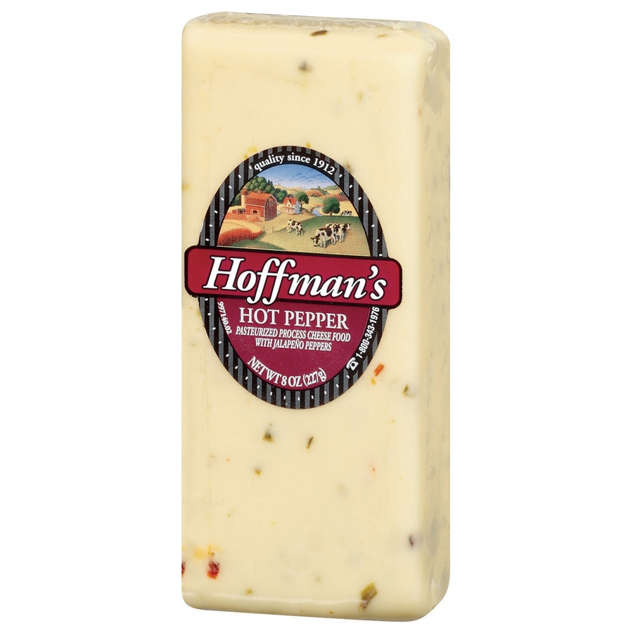 slide 3 of 3, Hoffman's Hot Pepper Cheese Brick, 8 oz