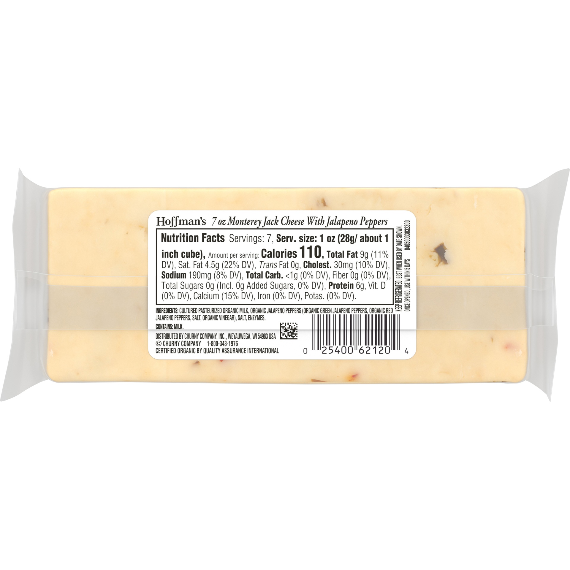 slide 2 of 6, Hoffman’s Organic Pepper Jack Cheese Block, 7 oz