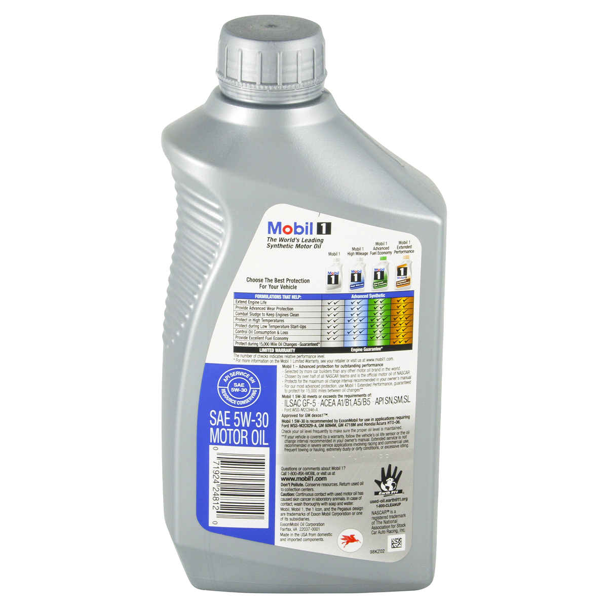 slide 2 of 3, Mobil 1 Motor Oil 5W-30, 1 qt