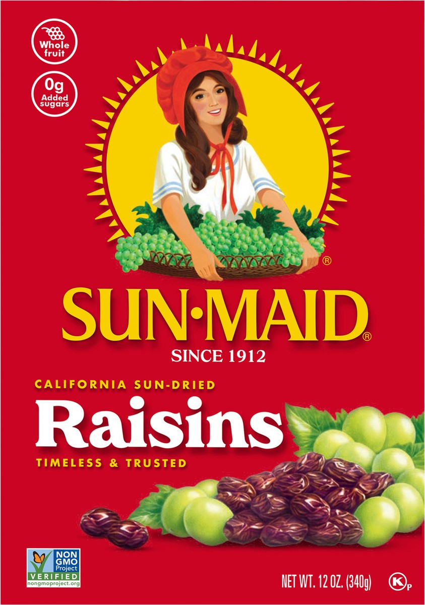 slide 4 of 10, Sun-Maid California Sun-Dried Raisins 12oz Bag in a Box, 12 oz