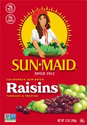 Sun-Maid California Sun-Dried Raisins 12oz Bag in a Box