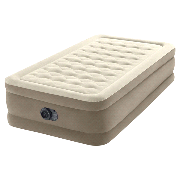 slide 4 of 5, Intex 18in Twin Ultra Plush Airbed with Internal Pump, 18 in