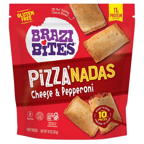 slide 1 of 1, Brazi Bites® frozen Pizza'Nadas, cheese & pepperoni, 10 oz