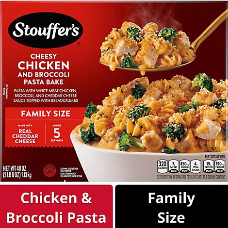 slide 1 of 1, Stouffer's Family Size Chicken And Broccoli Pasta Bake Frozen Meal - 40 Oz, 40 oz