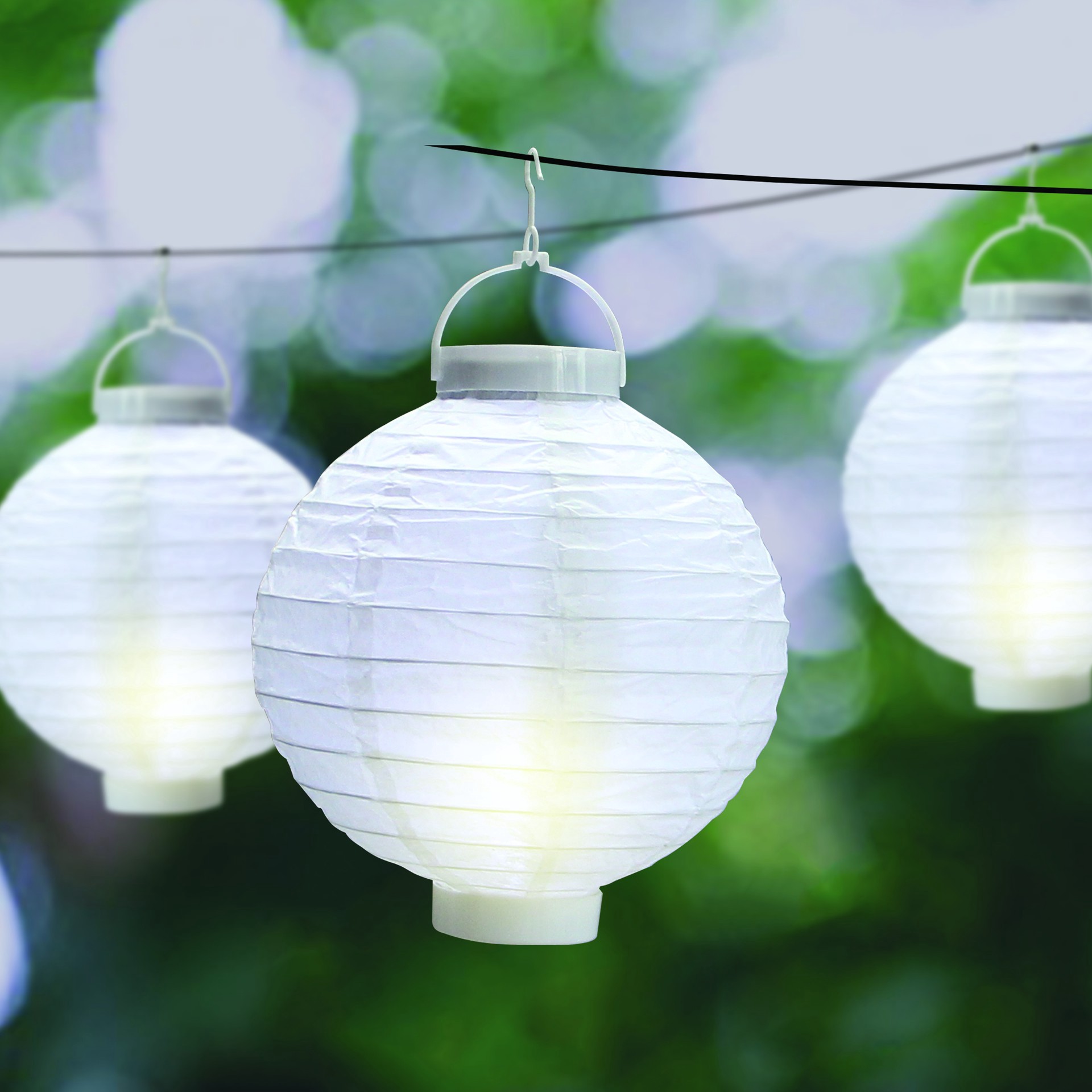 slide 2 of 5, 8" White Paper Lantern Set By Ashland, 8 in