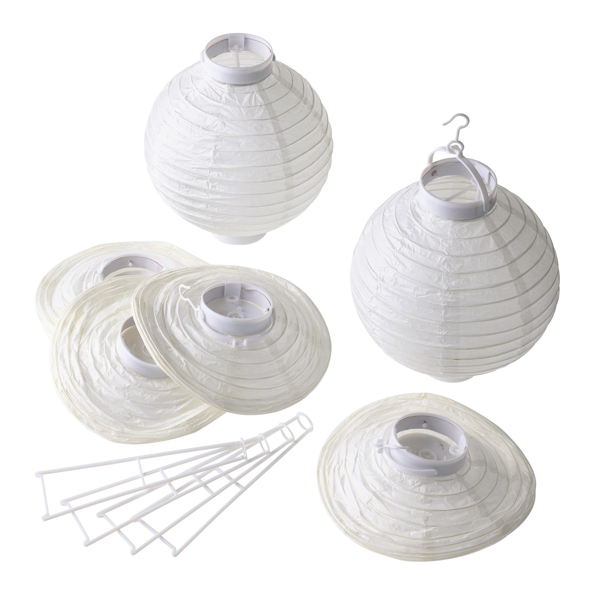 slide 5 of 5, 8" White Paper Lantern Set By Ashland, 8 in