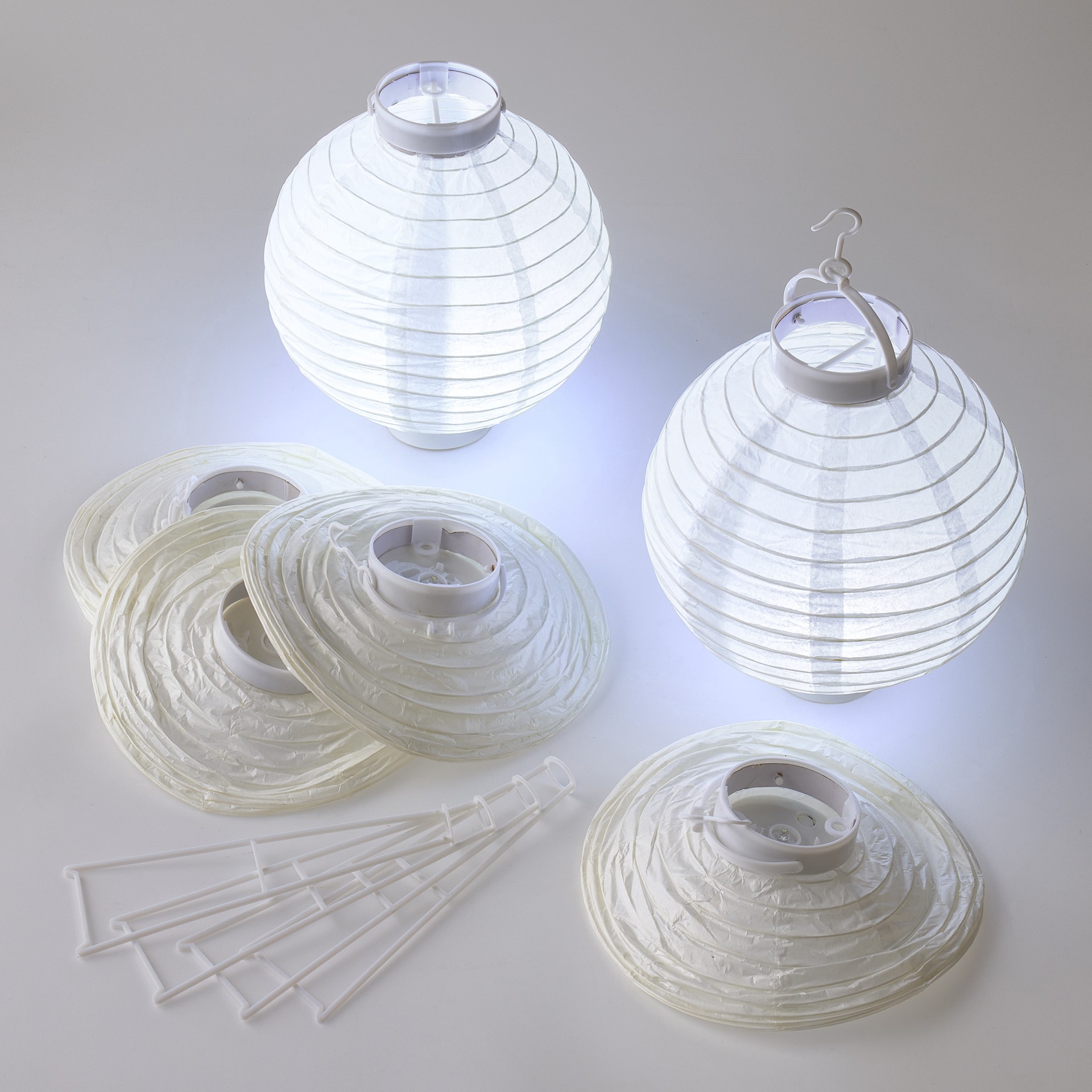 slide 4 of 5, 8" White Paper Lantern Set By Ashland, 8 in