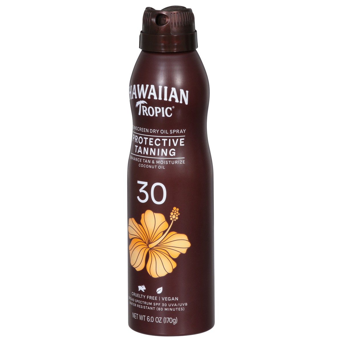 slide 8 of 9, Hawaiian Tropic Broad Spectrum SPF 30 Protective Tanning Spray Dry Oil Sunscreen 1 6.0 oz, 6 oz