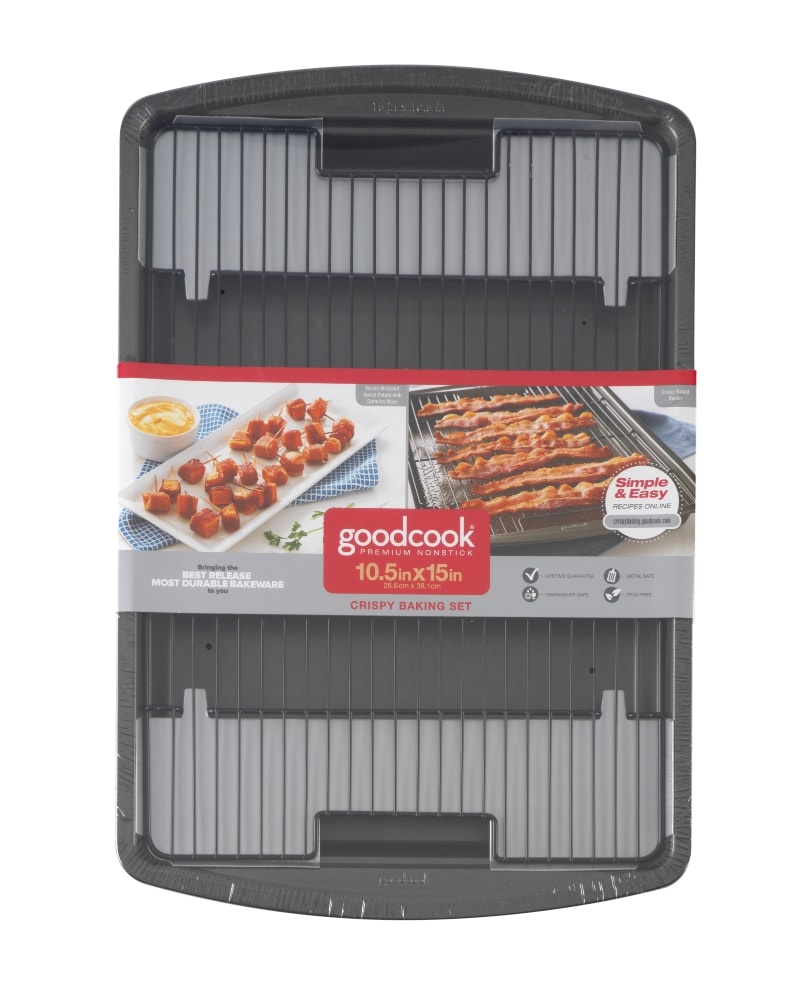 slide 1 of 1, Good Cook Sheet Pan With Baking Rack, 15 x 10.5 in