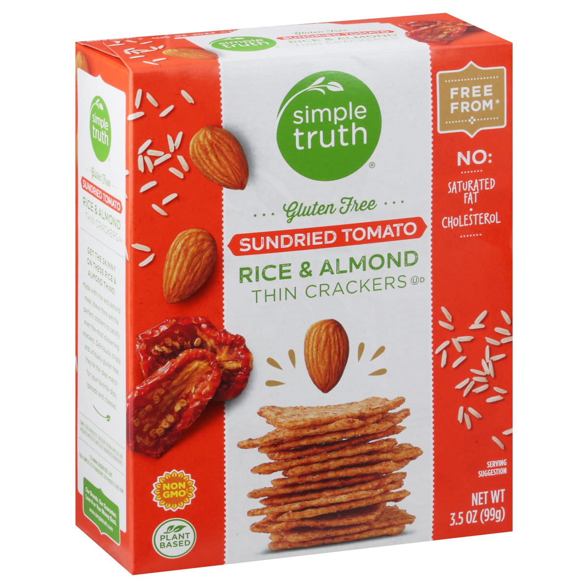 slide 11 of 13, Simple Truth Sundried Tomato Rice & Almond Thin Crackers, 3.5 oz