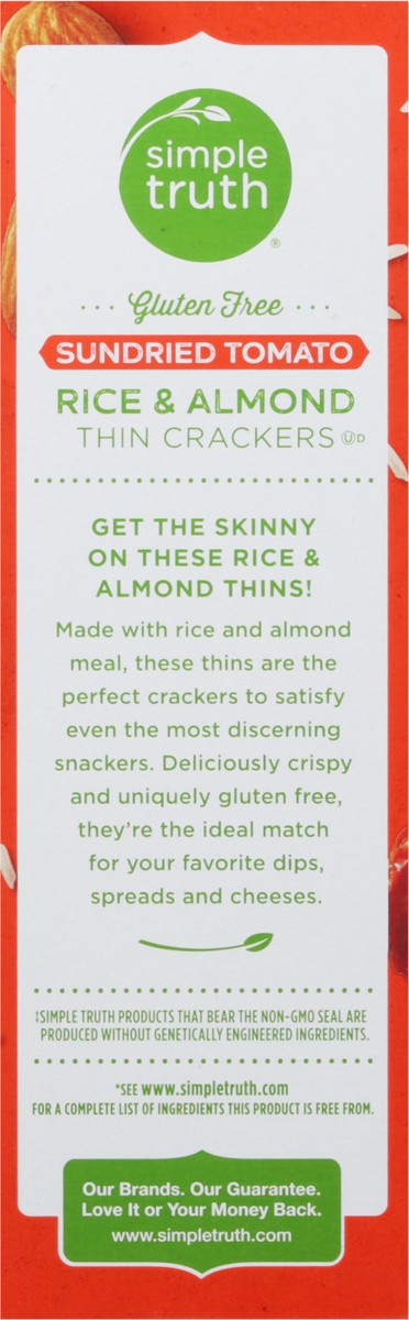 slide 13 of 13, Simple Truth Sundried Tomato Rice & Almond Thin Crackers, 3.5 oz