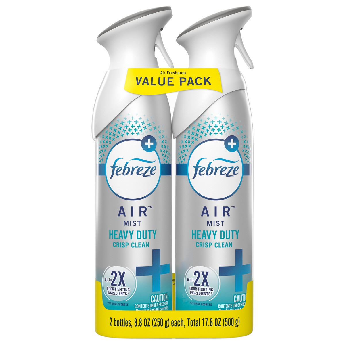 slide 1 of 3, Febreze Air Freshener Spray, Odor-Fighting Room Spray, Heavy Duty Crisp Clean Scent, 8.8oz, 2 Count, 2 ct; 8.8 oz