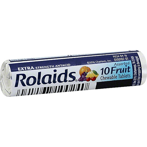 slide 2 of 4, Rolaids Extra Strength Antacid Assorted Fruit Chewable Tablets, 10 ct
