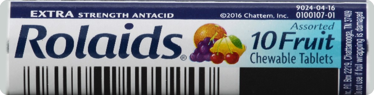 slide 6 of 6, Rolaids Extra Strength Antacid Assorted Fruit Chewable Tablets, 10 ct