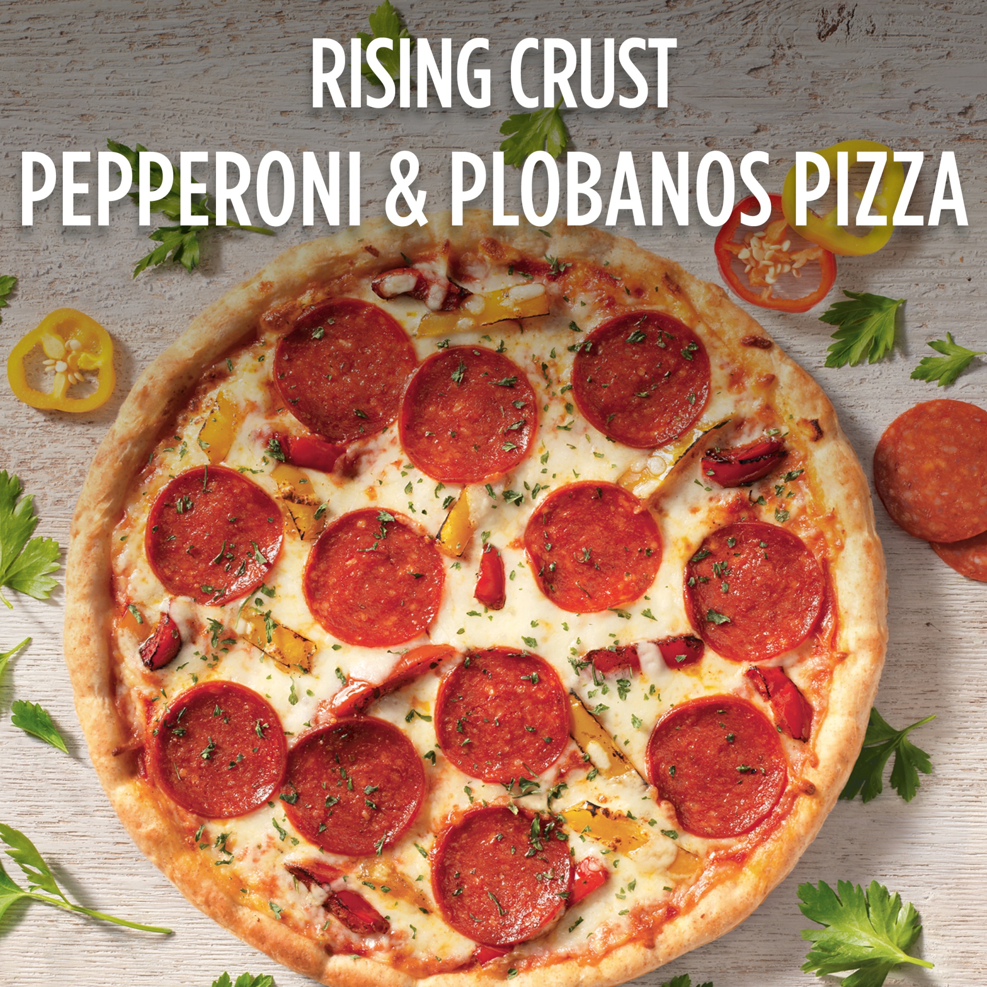 slide 2 of 7, DiGiorno Original Spicy Pepperoni & Poblanos Rising Crust Pizza, 27.6 oz