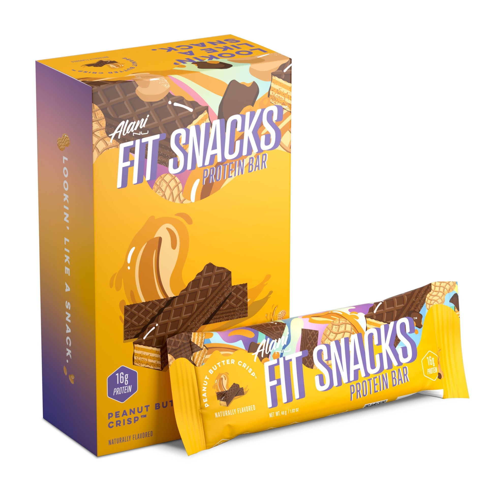 slide 1 of 1, Alani Nu Fit Snacks Peanut Butter Crisp Protein Bar, 4 ct / 1.62 oz