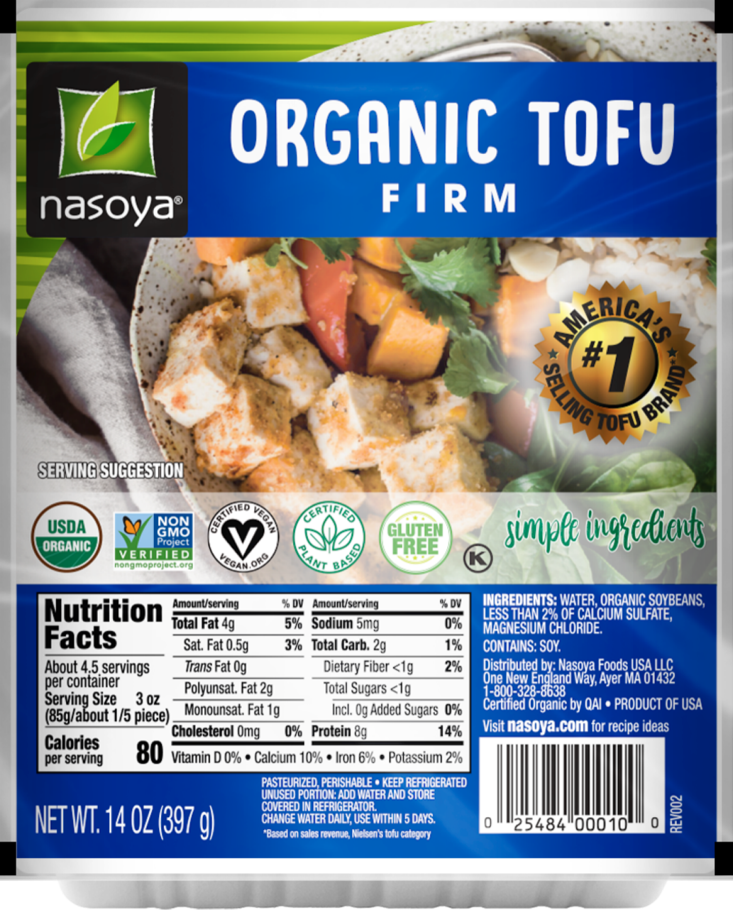 slide 1 of 4, Nasoya Firm Organic Tofu 14 oz, 14 oz
