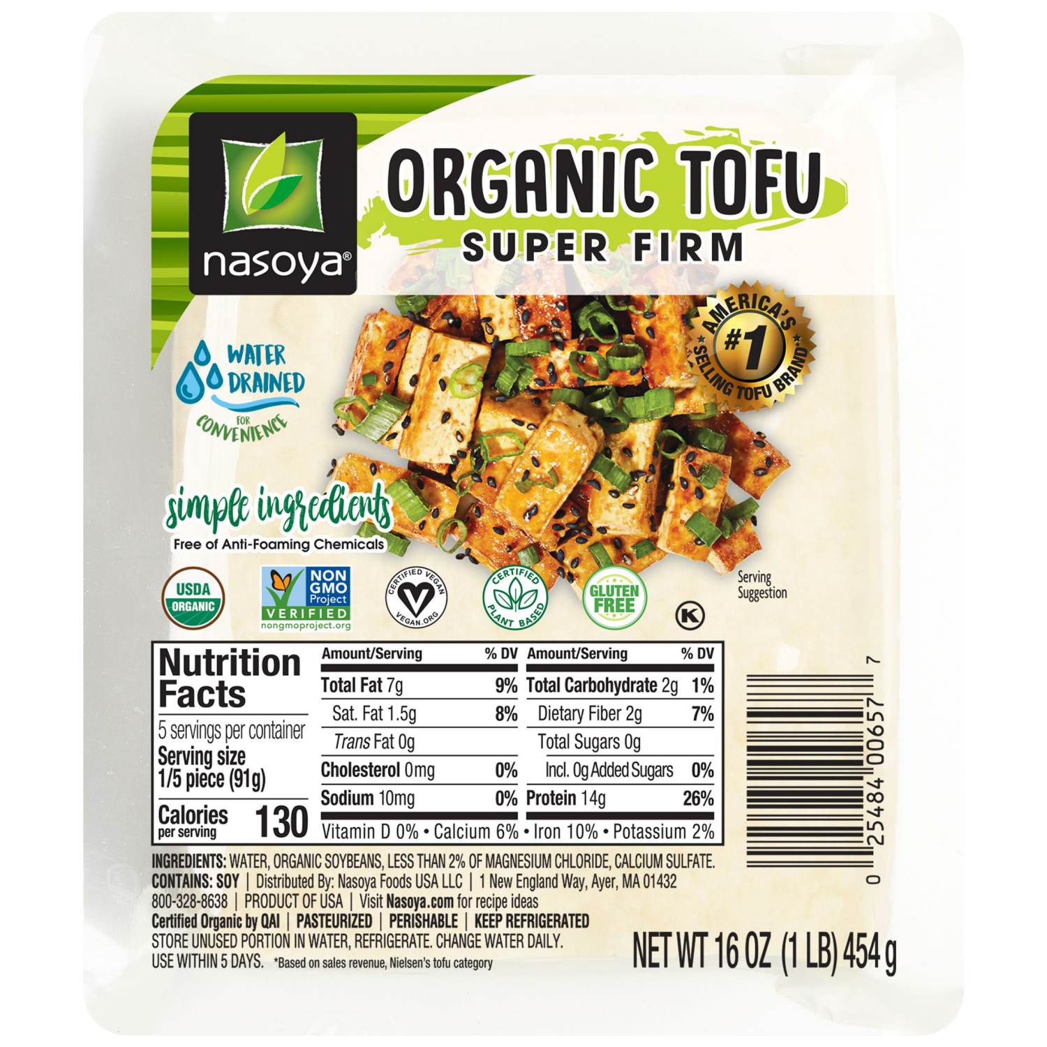 slide 1 of 4, Nasoya Organic Super Firm Tofu, 16 oz, 16 oz