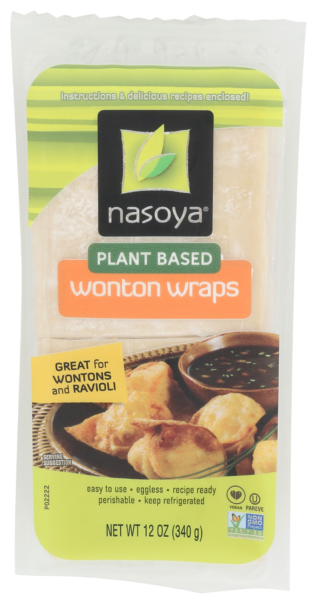 slide 1 of 2, Nasoya Vegan Won Ton Wraps 12 oz, 12 oz