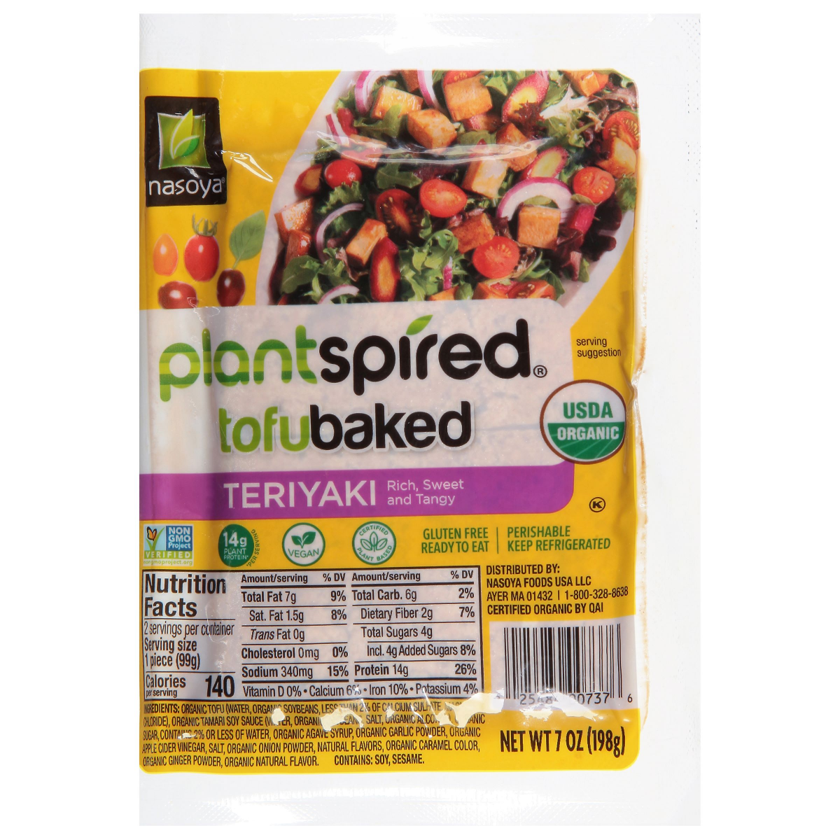 slide 1 of 13, Nasoya Plantspired Organic TofuBaked Teriyaki, 7 oz, 7 oz