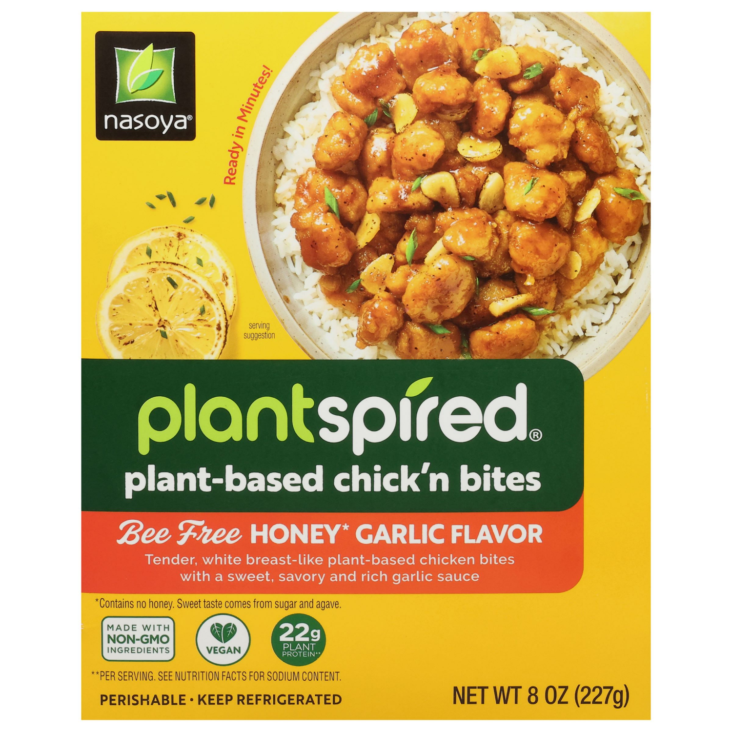 slide 1 of 4, Nasoya Plantspired Plant-Based Honey Garlic Flavor Chick'n Bites 8 oz, 8 oz
