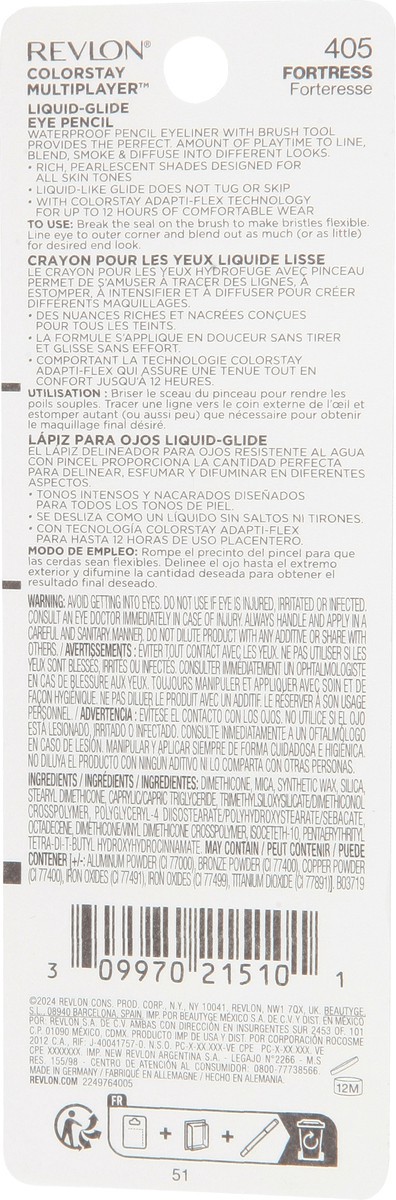 slide 13 of 13, Colorstay Fortress 405 Eye Pencil 0.03 oz, 0.03 oz