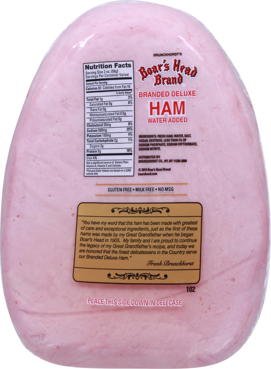 slide 3 of 9, Boar's Head Branded Deluxe Ham, per lb
