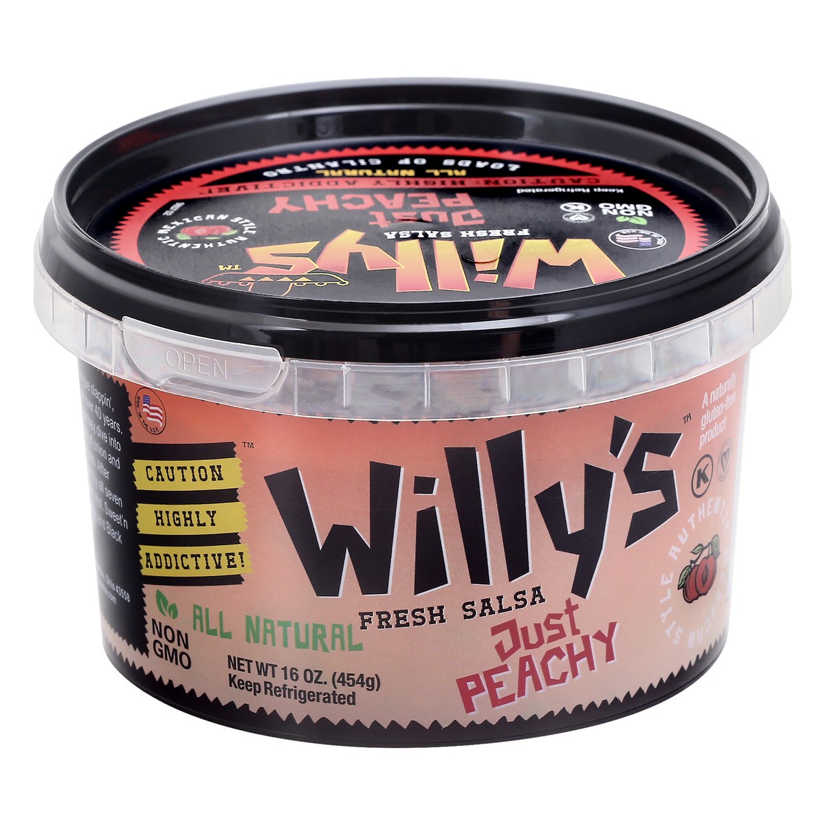 slide 8 of 9, Willy's Willys Fresh Salsa Salsa Peachy 16 Oz, 16 oz