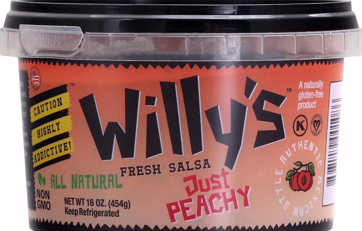 slide 1 of 9, Willy's Willys Fresh Salsa Salsa Peachy 16 Oz, 16 oz