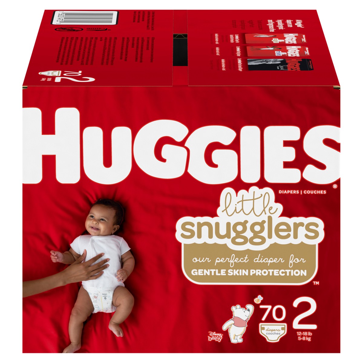 slide 1 of 10, Huggies Size 2 Diaper Little Snugglr, 70 ct