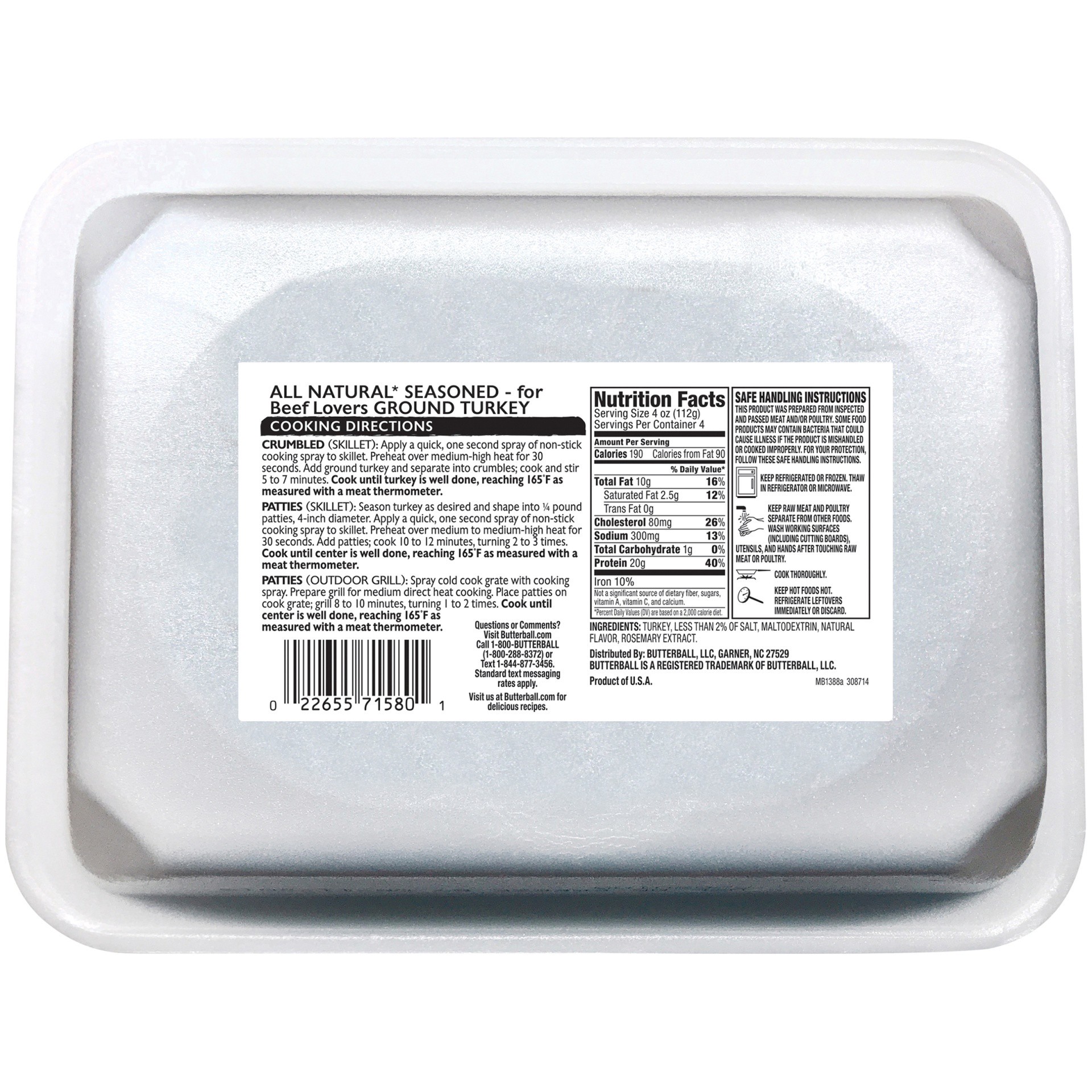 slide 7 of 8, Bb Ground Turkey, 16 oz