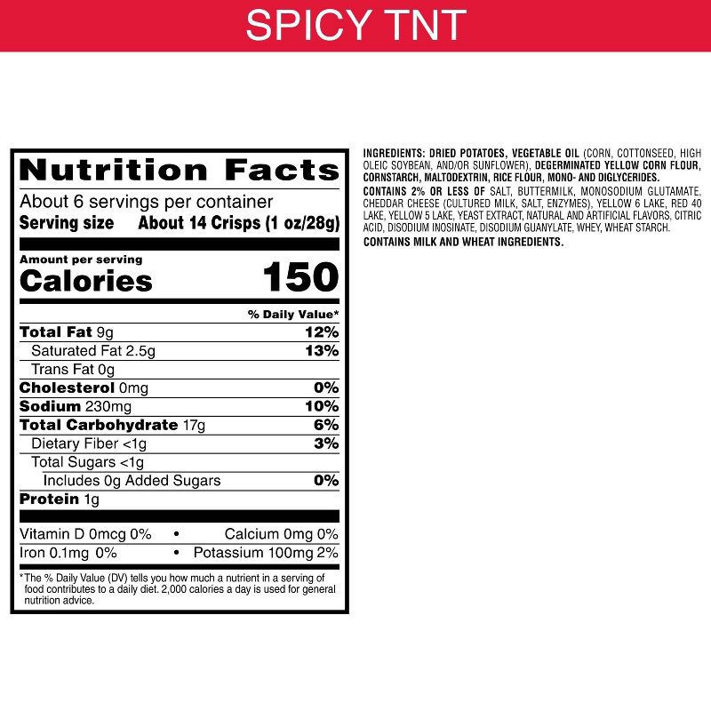 slide 4 of 6, Pringles Minecraft Potato Crisps Chips, Lunch Snacks, Minecraft Snacks, Spicy TNT, 5.5oz Can, 1 Can, 5.5 oz