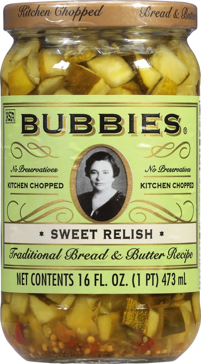 slide 8 of 9, Bubbies Sweet Relish, Traditional Bread & Butter Recipe, 16 oz