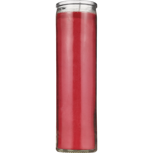 slide 1 of 1, PRAYER CANDLE Novena Candle 8" Red Plain (No Label), 8 in