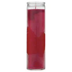 PRAYER CANDLE Novena Candle 8" Red Plain (No Label)