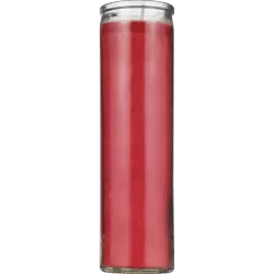 PRAYER CANDLE Novena Candle 8" Red Plain (No Label)