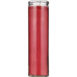 PRAYER CANDLE Novena Candle 8" Red Plain (No Label)