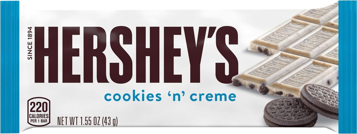 slide 4 of 6, Hershey's Cookies'N' Creme Bar, 1.55 oz