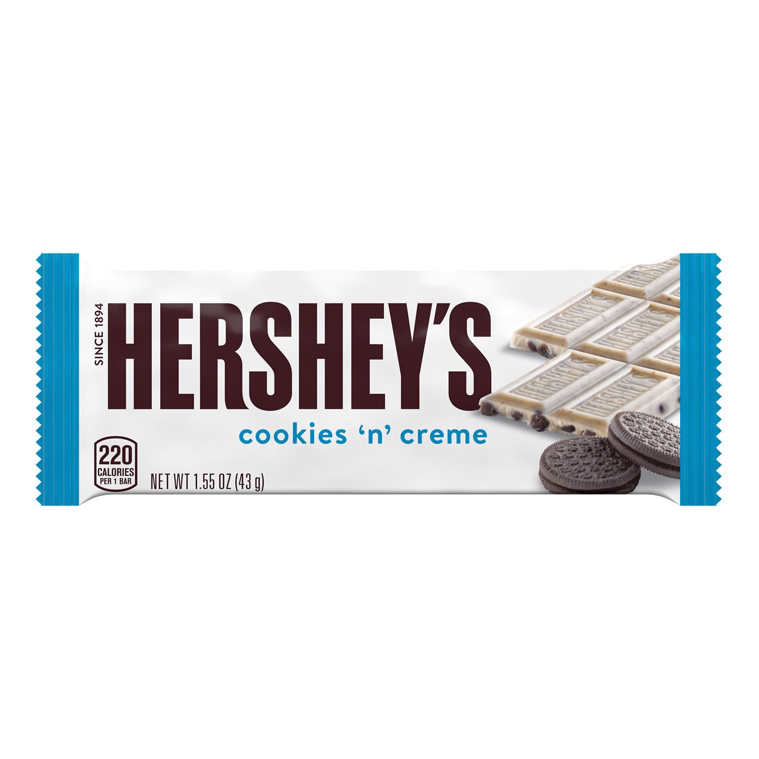 slide 1 of 2, Hershey's Cookies 'n' Creme Candy Bar, 1.55 oz, 1.55 oz